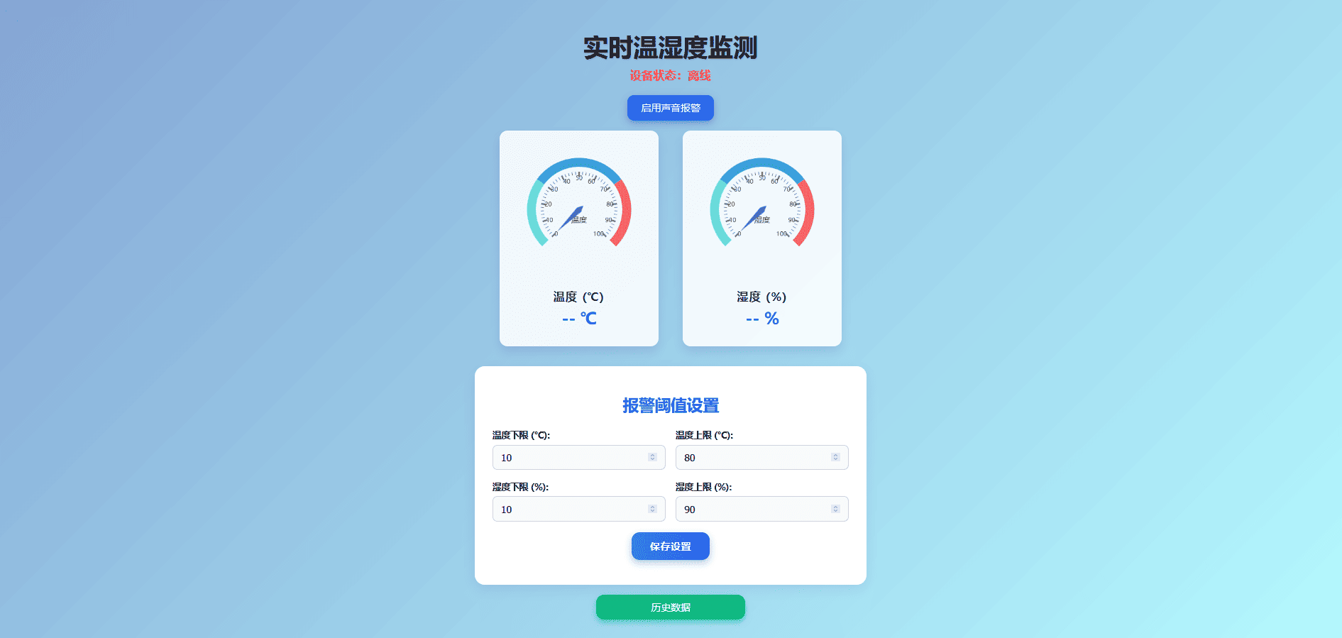 基于STM32(vet6)的物联网智能温湿度监测系统